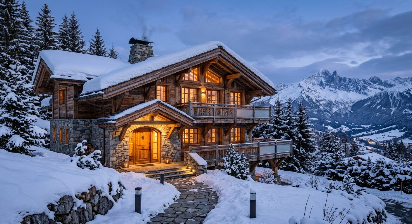 Savoyard Stone Chalet in Megeve — image 41